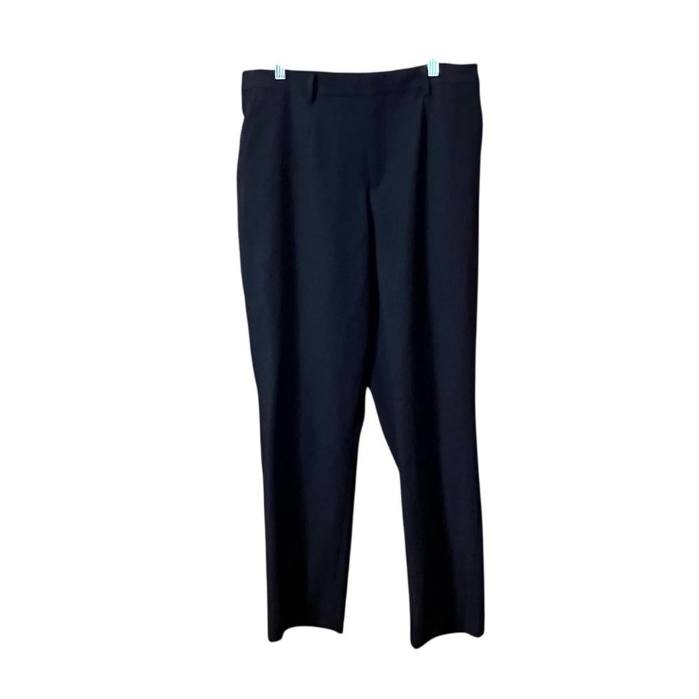 Uniqlo Black Wide Leg Trousers High Waist Office Career L Minimalist
